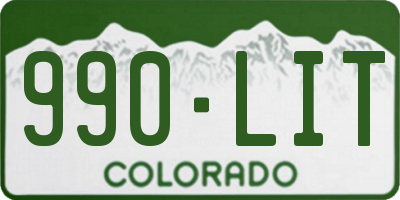 CO license plate 990LIT