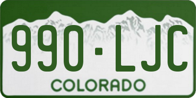 CO license plate 990LJC