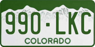 CO license plate 990LKC