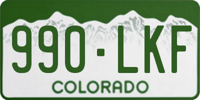 CO license plate 990LKF