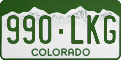 CO license plate 990LKG