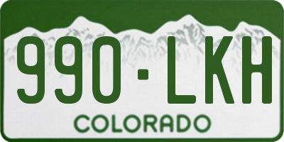 CO license plate 990LKH