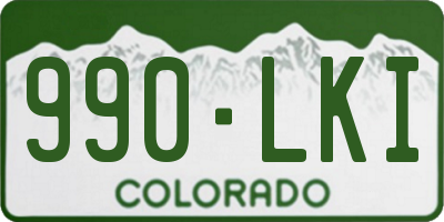 CO license plate 990LKI