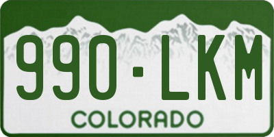 CO license plate 990LKM