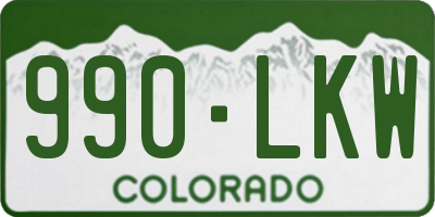 CO license plate 990LKW