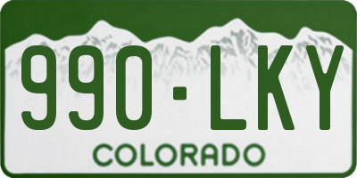 CO license plate 990LKY
