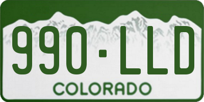 CO license plate 990LLD