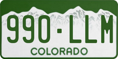 CO license plate 990LLM