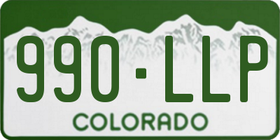 CO license plate 990LLP