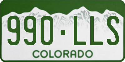 CO license plate 990LLS