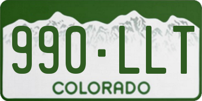CO license plate 990LLT