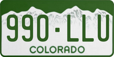 CO license plate 990LLU