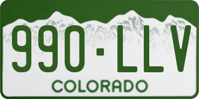 CO license plate 990LLV