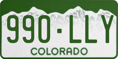 CO license plate 990LLY