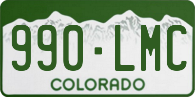 CO license plate 990LMC