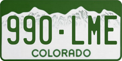 CO license plate 990LME