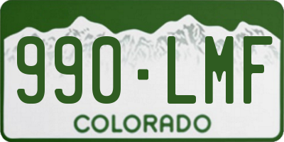 CO license plate 990LMF