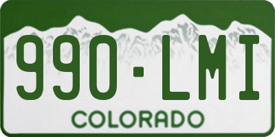 CO license plate 990LMI