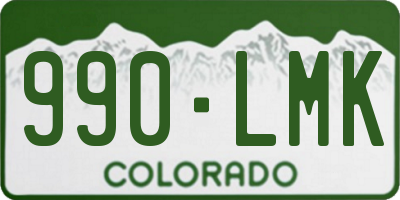 CO license plate 990LMK