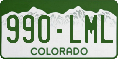 CO license plate 990LML