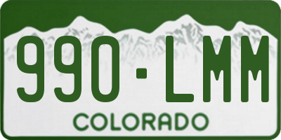 CO license plate 990LMM