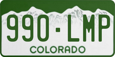 CO license plate 990LMP