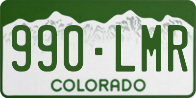 CO license plate 990LMR