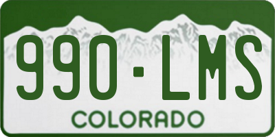 CO license plate 990LMS