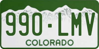CO license plate 990LMV