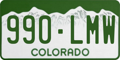 CO license plate 990LMW