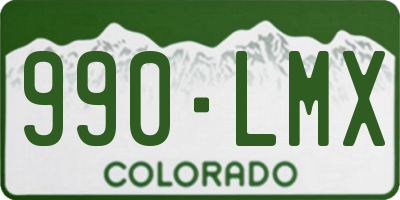 CO license plate 990LMX