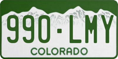 CO license plate 990LMY