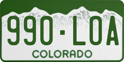 CO license plate 990LOA