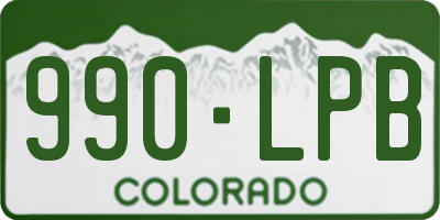 CO license plate 990LPB