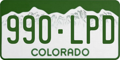 CO license plate 990LPD