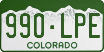 CO license plate 990LPE