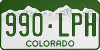 CO license plate 990LPH
