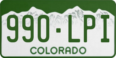 CO license plate 990LPI