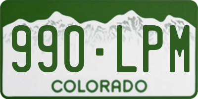 CO license plate 990LPM