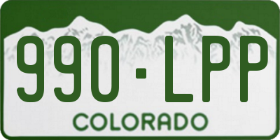 CO license plate 990LPP