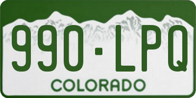 CO license plate 990LPQ