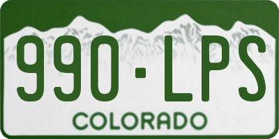 CO license plate 990LPS