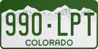 CO license plate 990LPT