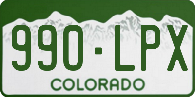 CO license plate 990LPX