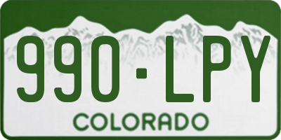 CO license plate 990LPY