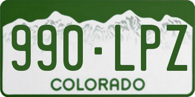 CO license plate 990LPZ
