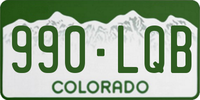 CO license plate 990LQB
