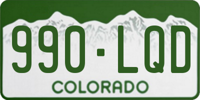 CO license plate 990LQD