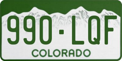 CO license plate 990LQF