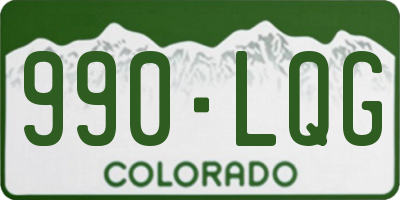 CO license plate 990LQG
